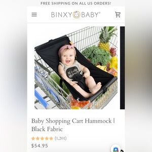 Next baby shopping cart/wagon infant hammock - up to 50 lbs